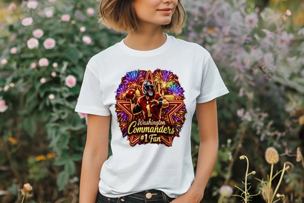 Washington Commanders #1 Fan Fireworks Tee