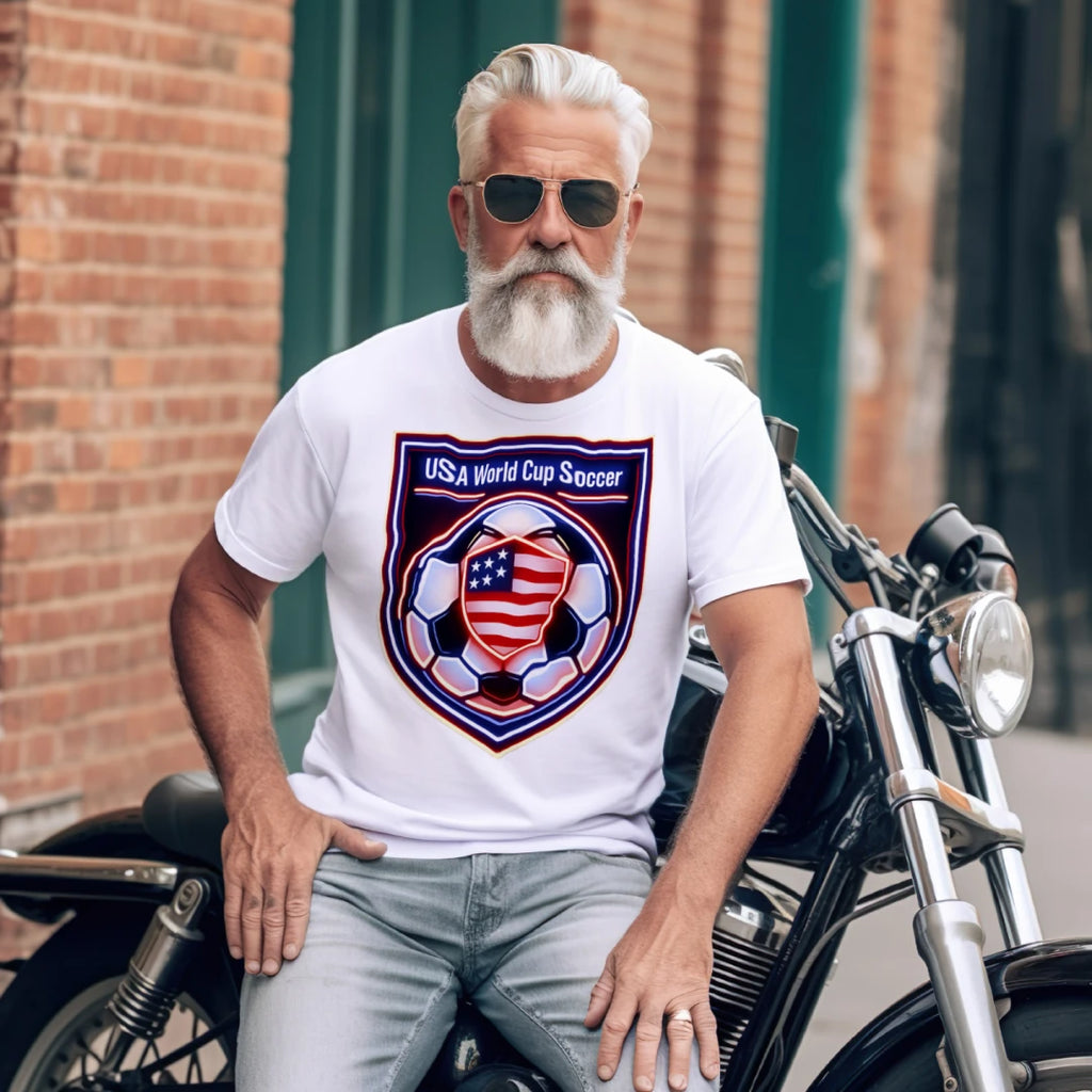 USA World Cup Fan T‑Shirt • USA Soccer Shirt • Red White Blue Football Tee • American Soccer Supporter Top • USA National Team Fan Gear