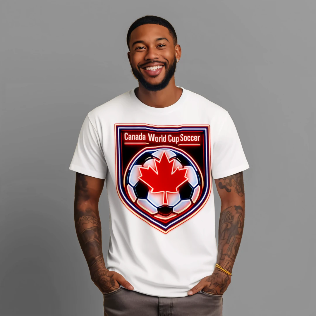 Canada World Cup Fan Tee • Canada Soccer Shirt • Maple Leaf Football Graphic