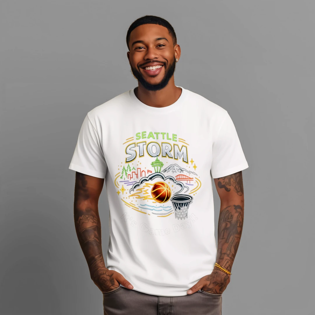 T-shirt du jour de match des Seattle Storm | T-shirt de fan WNBA de Seattle